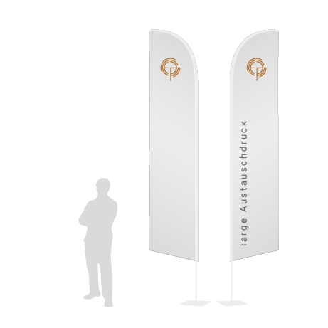 Beachflag Wind Austauschdruck | Large (400 cm) | beidseitig bedruckt