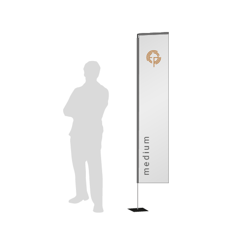 Beachflag Rechteck | Medium (300 cm) | einseitig bedruckt