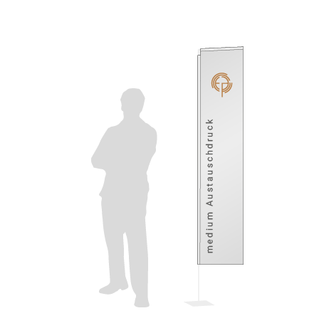 Beachflag Rechteck Austauschdruck | Medium (300 cm) | einseitig bedruckt