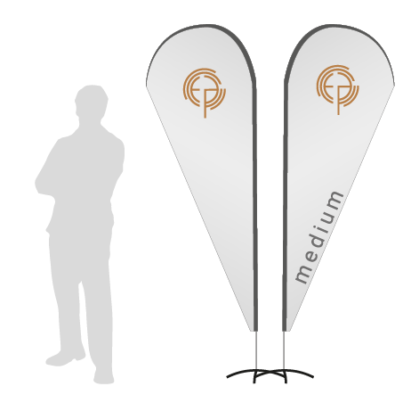 Beachflag Drop | Medium (280 cm) | beidseitig bedruckt