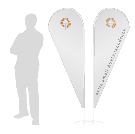 Beachflag Drop Austauschdruck | Extra Small (189 cm) | beidseitig bedruckt