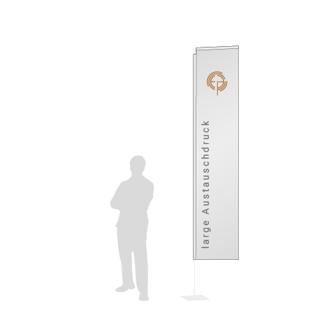 Beachflag Rechteck Austauschdruck | Large (400 cm) | einseitig bedruckt