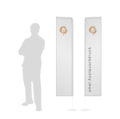 Beachflag Rechteck Austauschdruck | Small (200 cm) | beidseitig bedruckt