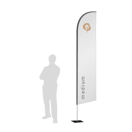 Beachflag Wind | Medium (320 cm) | einseitig bedruckt