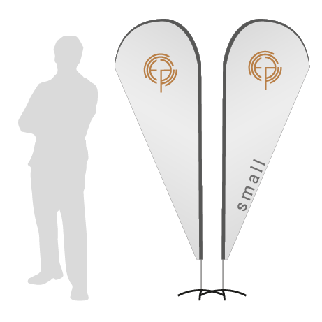 Beachflag Drop | Small (210 cm) | beidseitig bedruckt