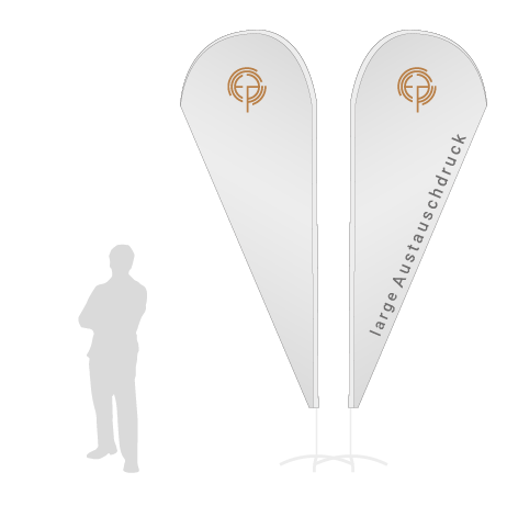 Beachflag Drop Austauschdruck | Large (350 cm) | beidseitig bedruckt