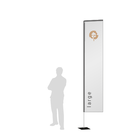 Beachflag Rechteck | Large (400 cm) | einseitig bedruckt