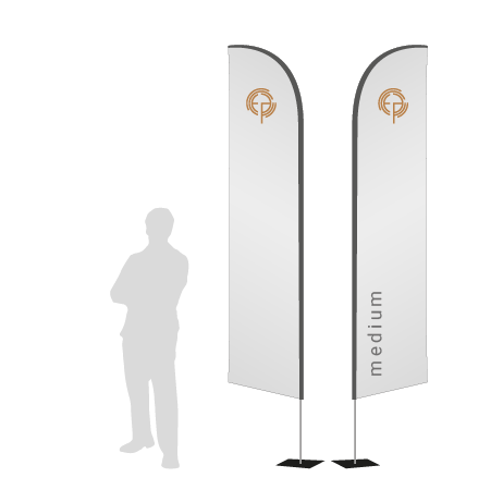 Beachflag Wind | Medium (320 cm) | beidseitig bedruckt