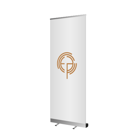 Roll-Up Budget | B 60 cm x H 160 cm | einseitig bedruckt