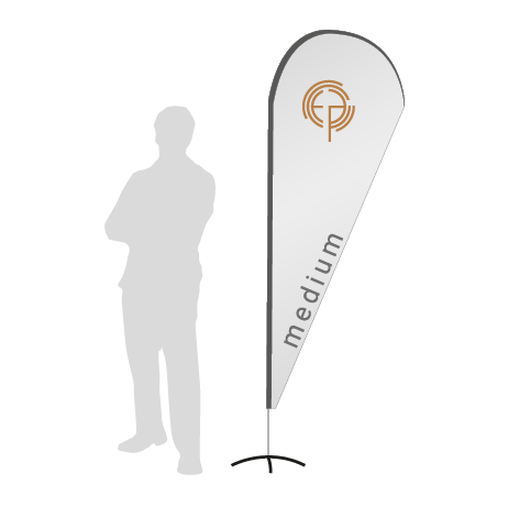 Beachflag Drop | Medium (280 cm) | einseitig bedruckt