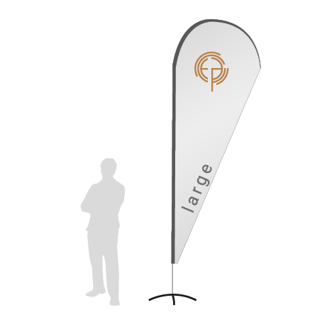 Beachflag Drop | Large (350 cm) | einseitig bedruckt